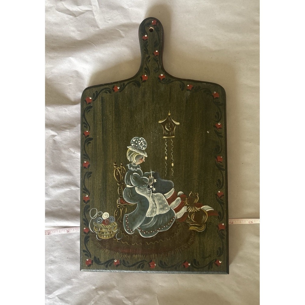 Hand Painted Decorative Folk Art Cutting Board Patriotic Farmhouse Americana